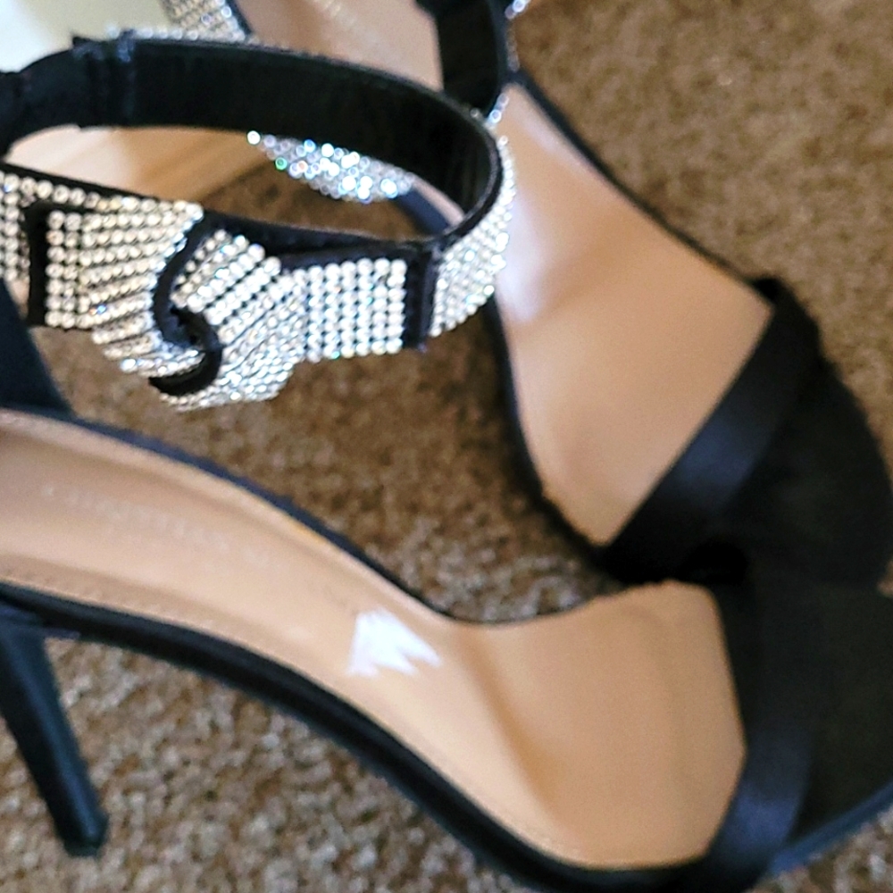 Christian Siriano size 7.5 Black Rhinestone Heels